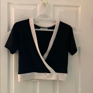 Zara black crop top